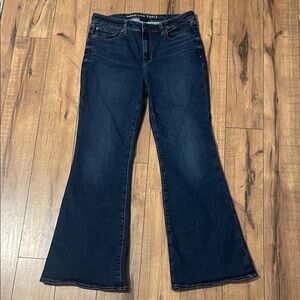 American Eagle Outfitters Women's Deep Indigo Flare Jeans
